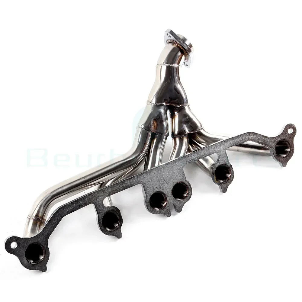 Stainless Steel Manifold Header Exhaust For 1991-1999 Jeep Wrangler YJ TJ Cherokee XJ Grand Cherokee ZJ 4.0L 6CYL Sliver 4