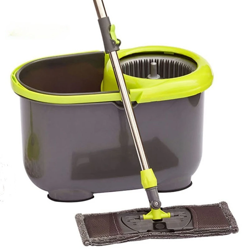 Magic rotating mop with bucket set wholesale dual drive microfiber for telescopic steel handle 20 liter bucket 4 side screw
