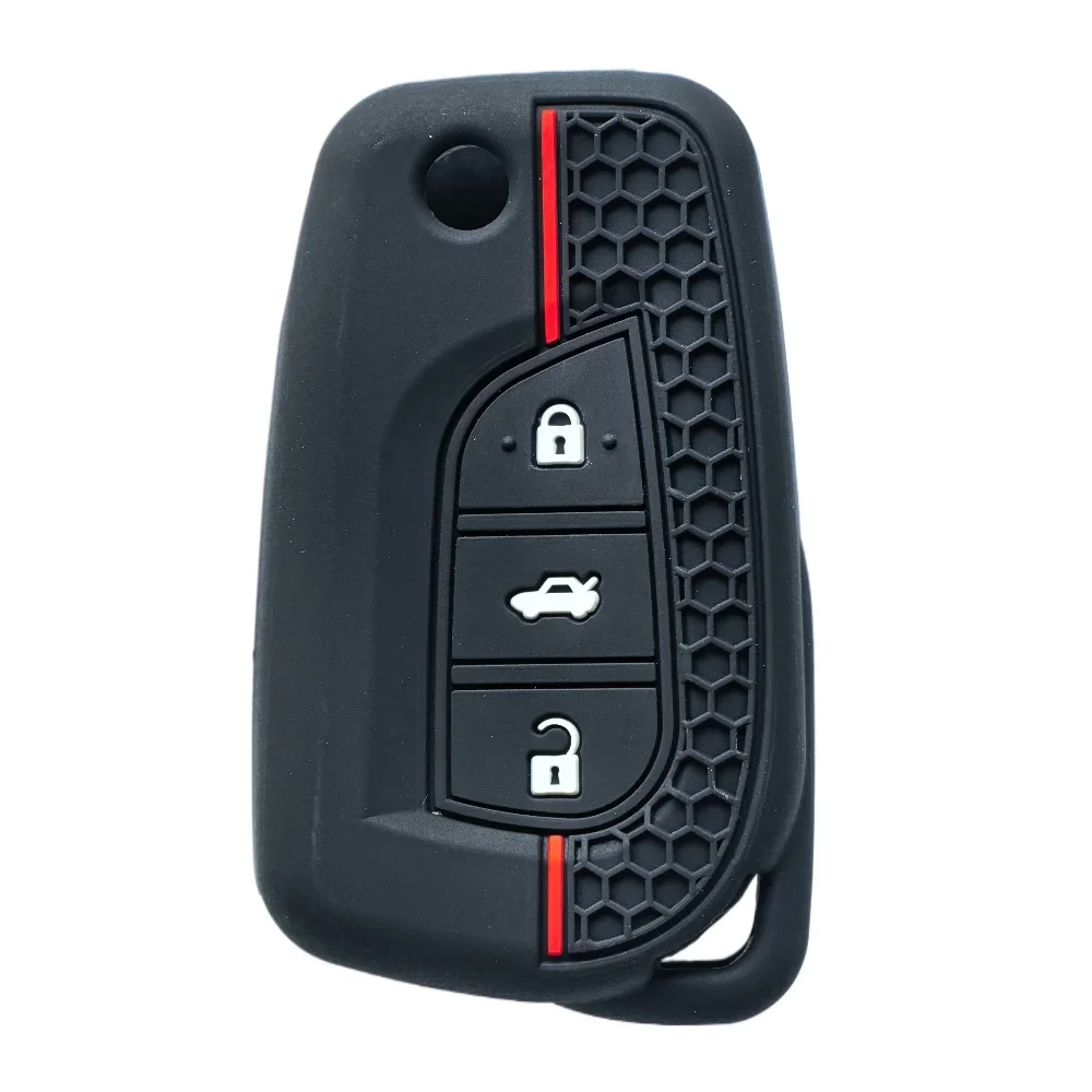 3 Buttons For Toyota Corolla Auris Reiz Avensis Verso Yaris Aygo Rav4 Scion TC IM Silicone Car Key Case Silicone Remote Cover