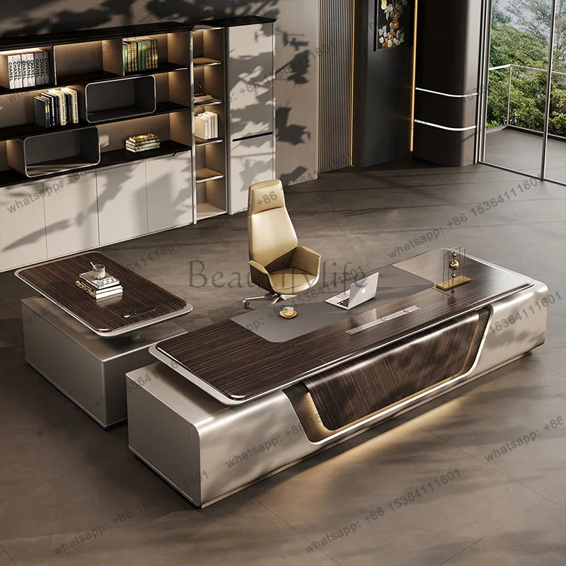 PG Large Computer Office Desk Executive Modern Display Minimalist Office Desk Conference Space Saving Ufficio Lounge Furniture