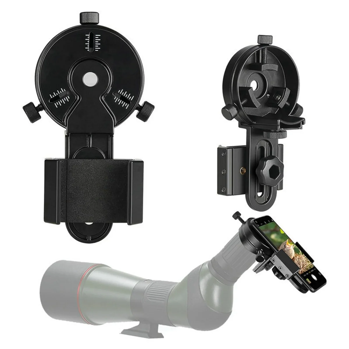 

2025+ Telescope Monocular Phone Holder Spyglass Phone Mount Universal Multifunction Clip Telescope Accessories