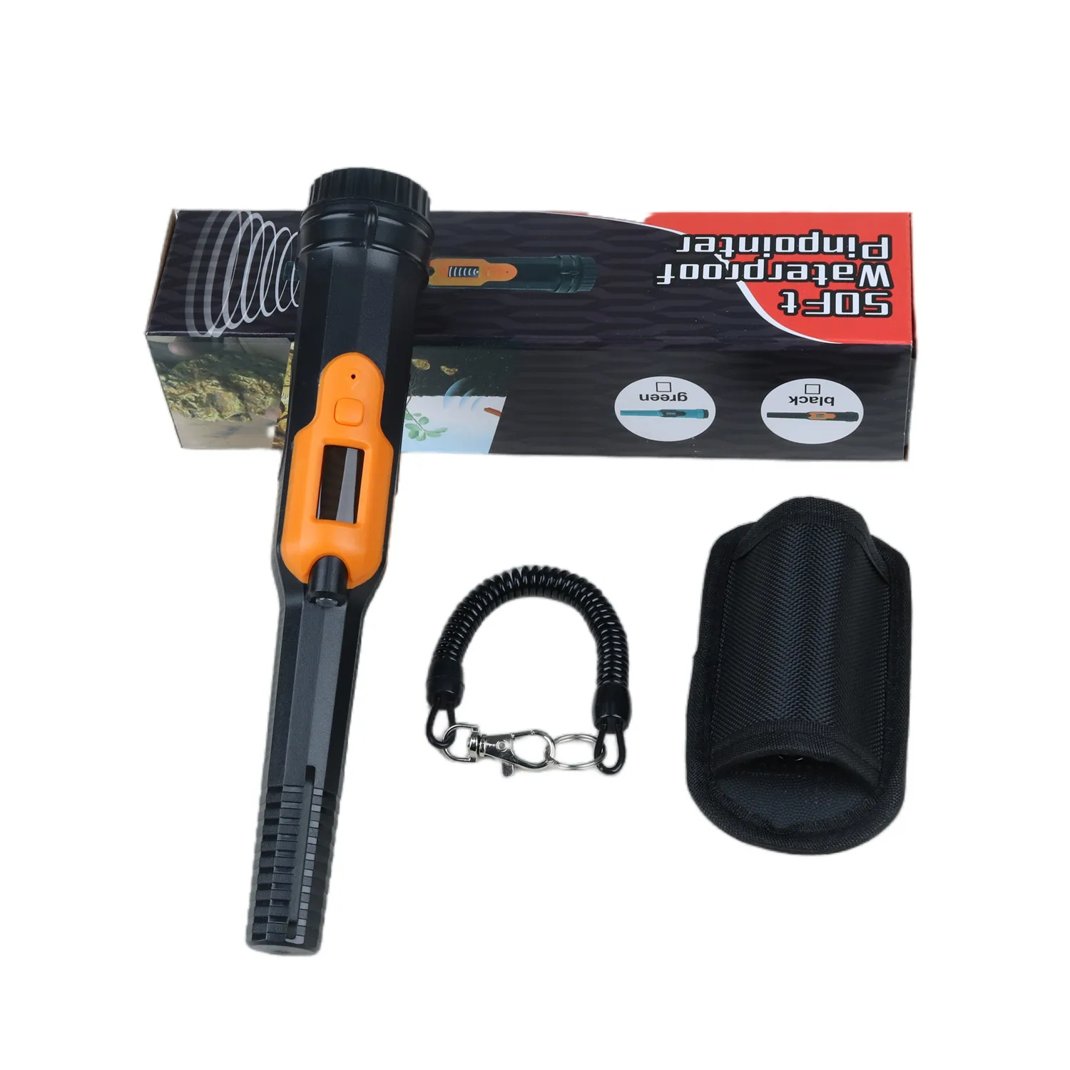 Metal Detector Pinpointer with LCD Display,Handy High Performance Metal Detector Metal Reader in 3 Alarm Modes, IP68 Pinpointer