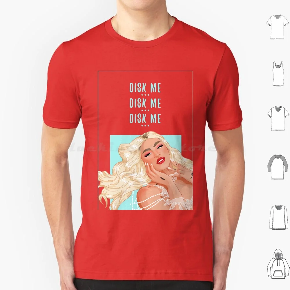 Disk Me T Shirt Big Size 100% Cotton Disk Me Pabllo Vittar Pop Music Pink Love Drag Queen Drag Pop