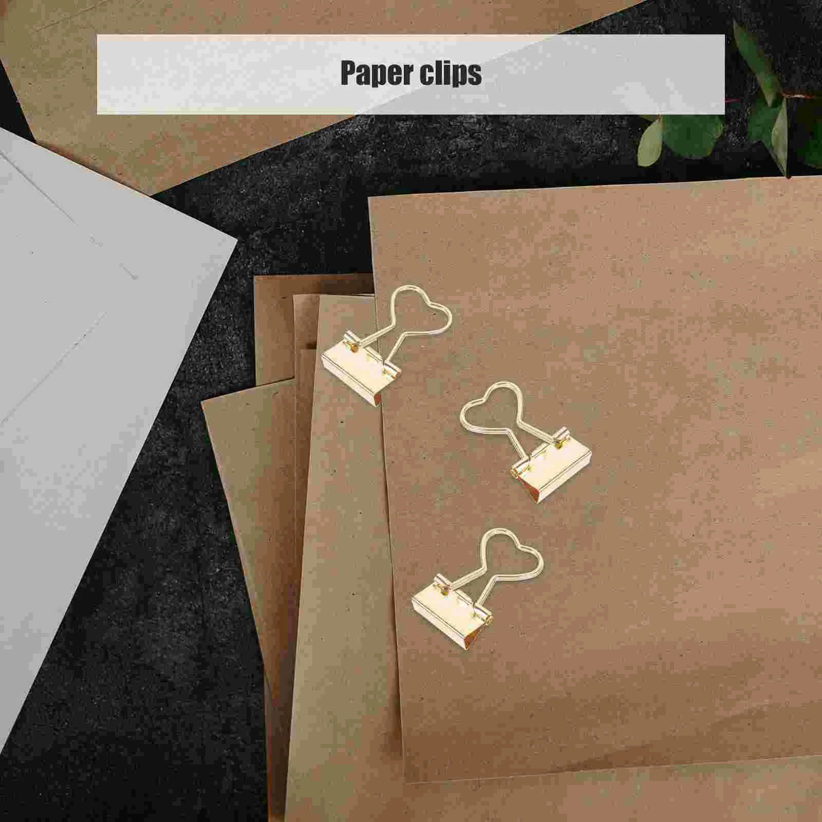 10 Pcs Binder Document Clips Paperclips Small File Office Supplies Metal Assortment