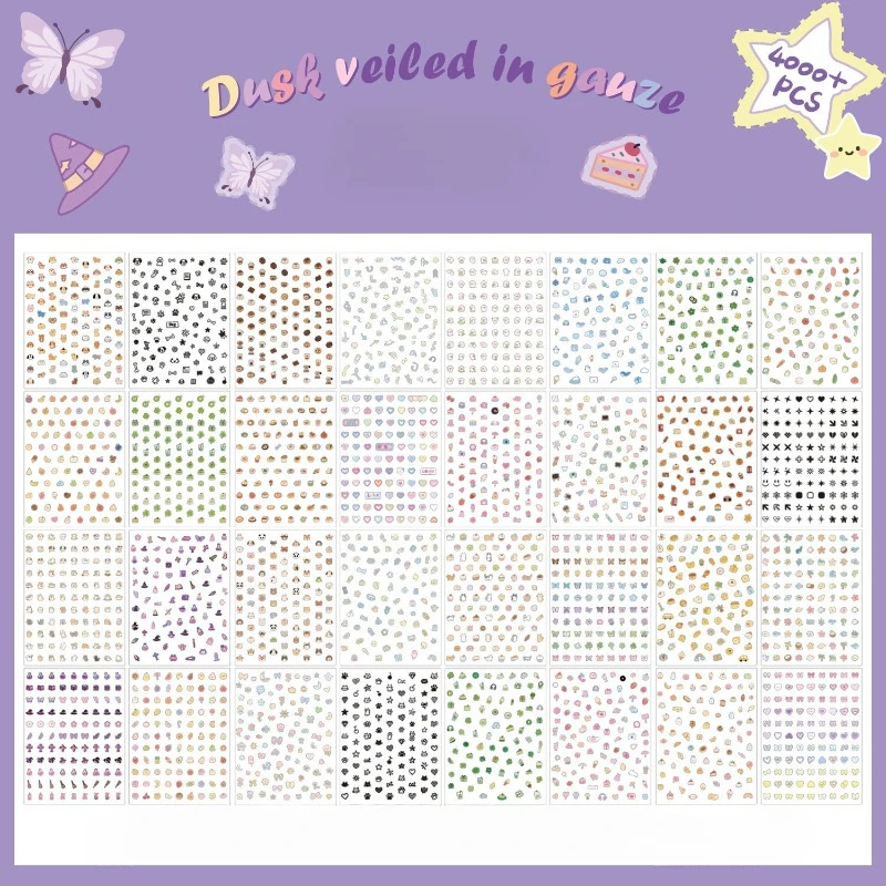 Mini Die-Cut Sticker Book for Journal Cute Cartoon Decorative Scrapbook Stickers DIY Decor Phone Case Nail Stickers Kids Gift view 6
