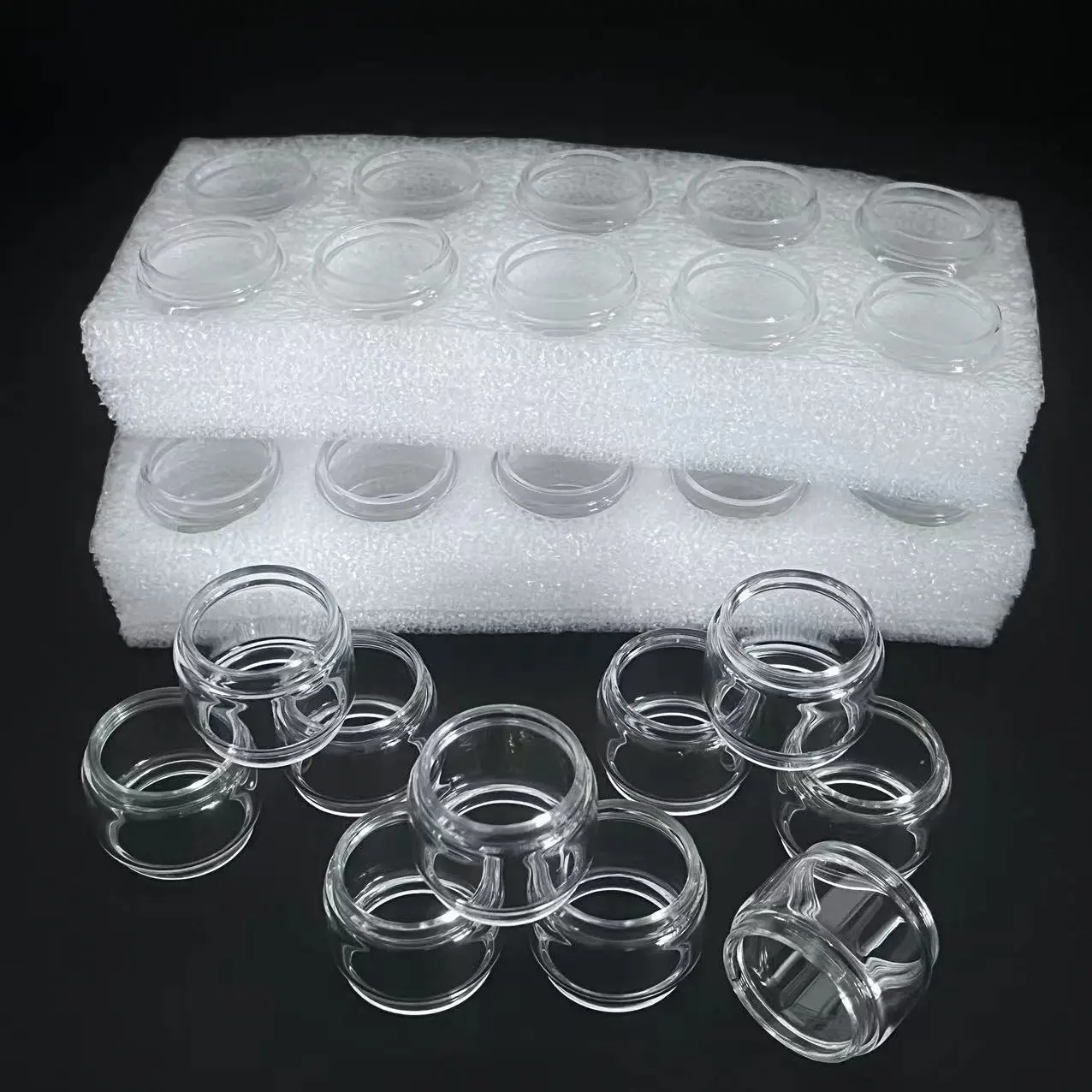 10PCS/5PCS Transparent Rainbow Bubble Fat Straight Replacement Glass Tube for Zeus X Zeus Dual Zeus Sub Ohm Zeus X Mesh Tank RTA