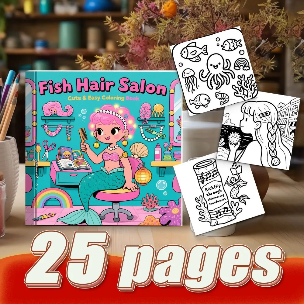 Exquisite Cartoon Coloring Book DIY After Class Practice Enlightenment Focus Training Colorful Cartoon Images Smooth Paper