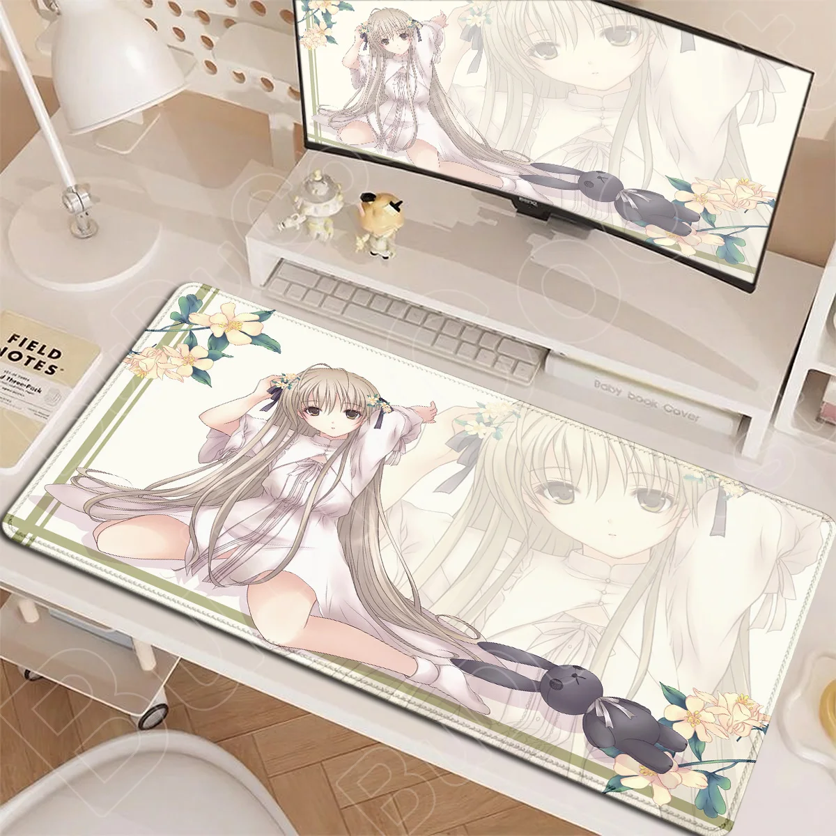 XXL HD-Druck Laptop-Tastatur- und Desktop-Matten – Heiß begehrtes Anime Yosuga No Sora Mauspad, großes PC-Zubehör, niedliches Mädchen Sora Kasugano Teppich – Detail 11