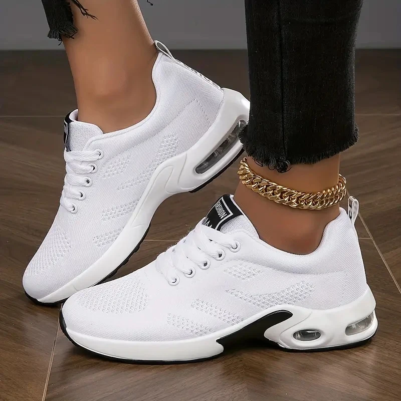 Women Sneaker White Sport Shoes Fashion Casual Shoes Walking Tennis Sneakers 2024 Zapatillas Deportivas Mujer Tendencia 1727 v