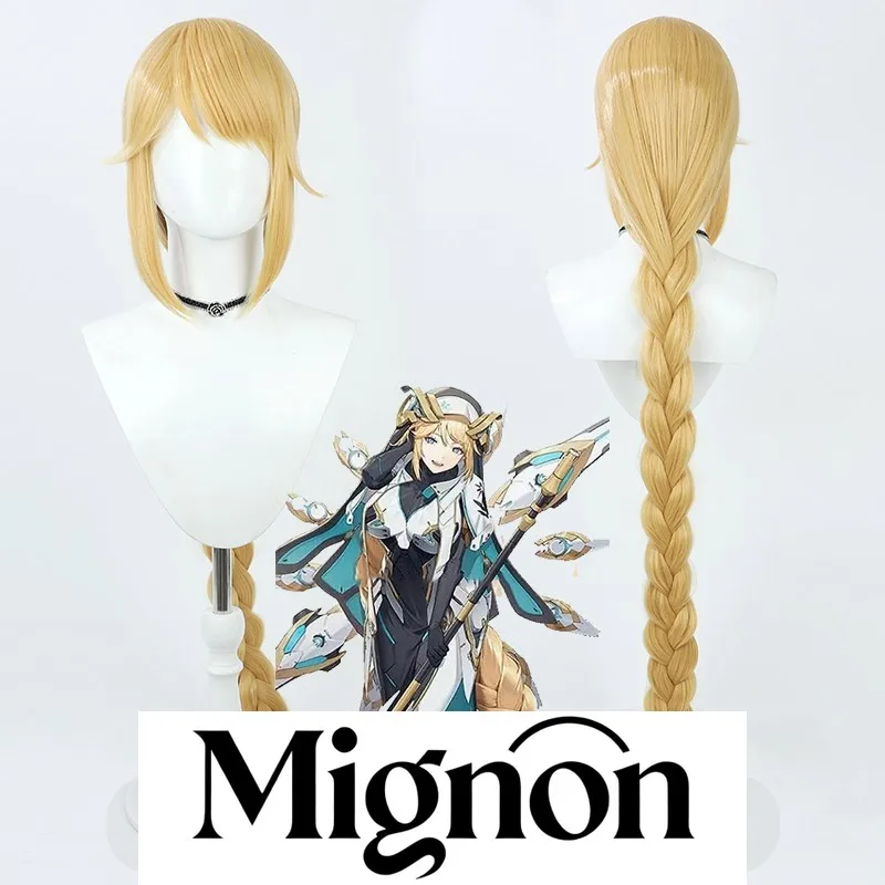 Déesse de la victoire: perruque de cosplay NIKKE Raiponce tresse épaisse unique 1,3 m cadeau d'Halloween