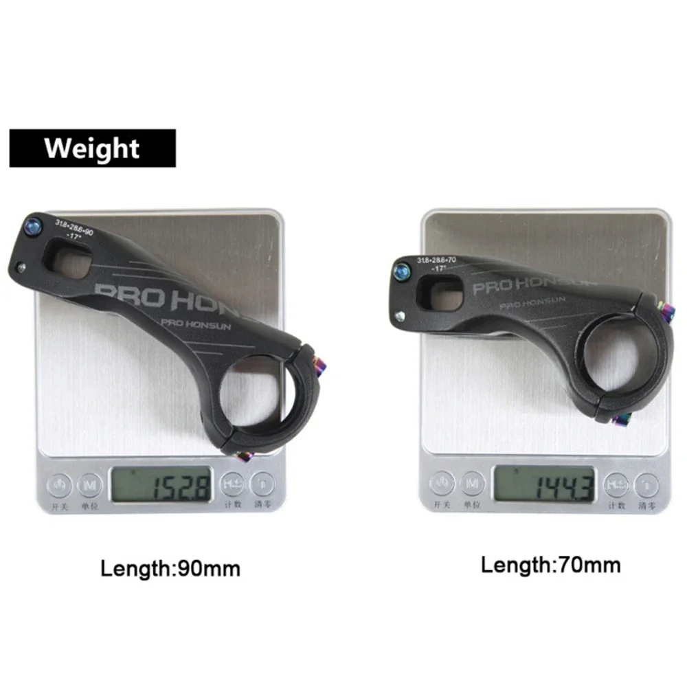 Mountain Bike Stem Folding Bike Stem 3D Forged Alloy CNC Negative 17 Degree Bike Stem Road Bike Stem 70-90mm Bike Stem