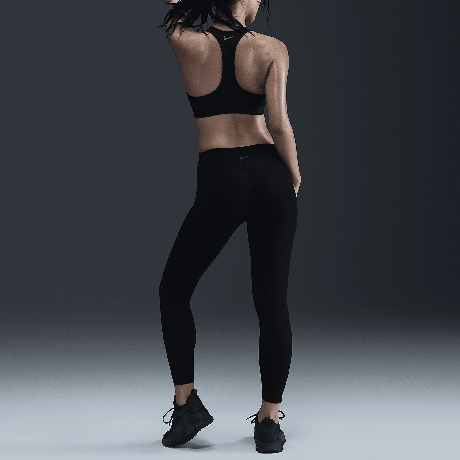 Nike Official Genuine One المرأة عالية الخصر ضيق تنفس السراويل الرياضية المتينة HJ9196-010