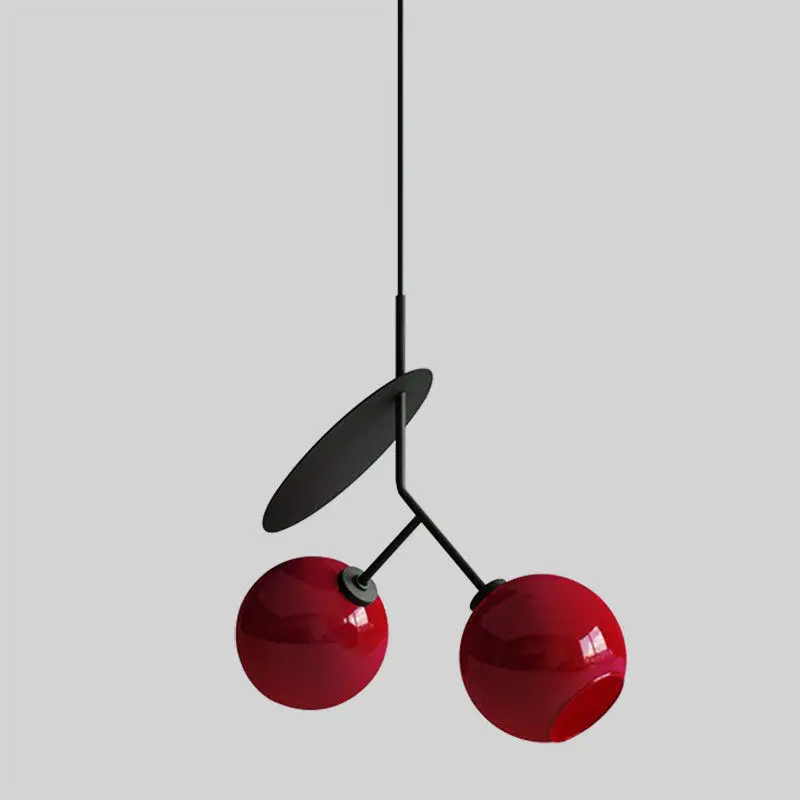 

Creative red cherry art chandelier Nordic designer bar restaurant children's room light