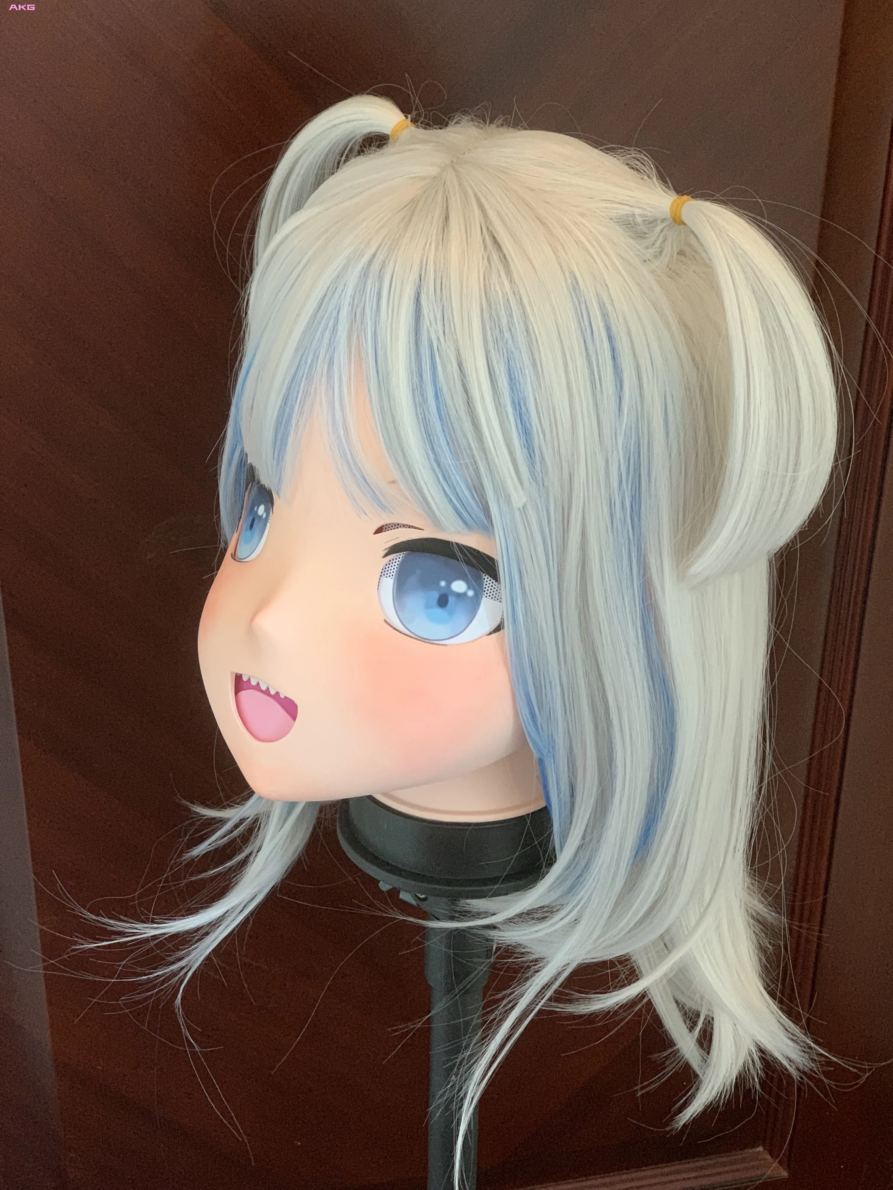 Customize Character Female/Girl Resin Kig Full Head With Lock Anime Cosplay Japanese Anime Kigurumi Mask