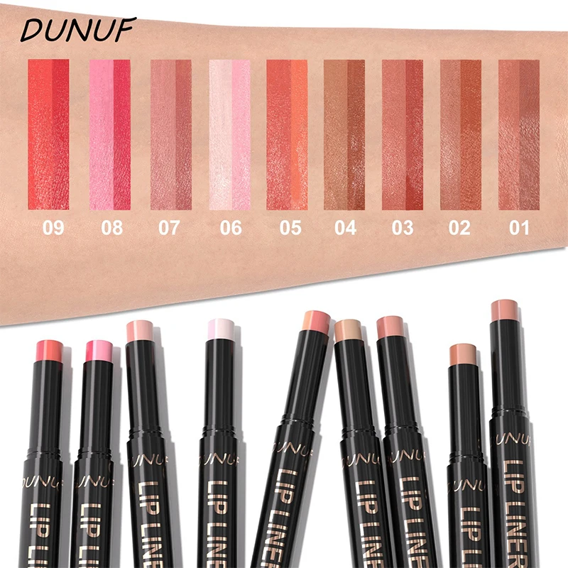 Velvet Matte Lip Liner Pencil Two Tone Gradient Lipstick Lasting Non-Drying Lipliner Cosmetics Perfect for Lining Filling Lips