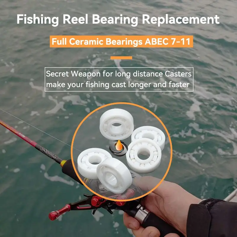 abec bearings for fishing reels UAMOU Reel Ball Bearing Kit, Stainless Steel, Orange, 7, Fit ABU Garcia MAX, Revo, MGX, Elite, IB, Rocket, SX, Orra : Sports & Outdoors 623 3x10x4mm Full Ceramic Bearing
