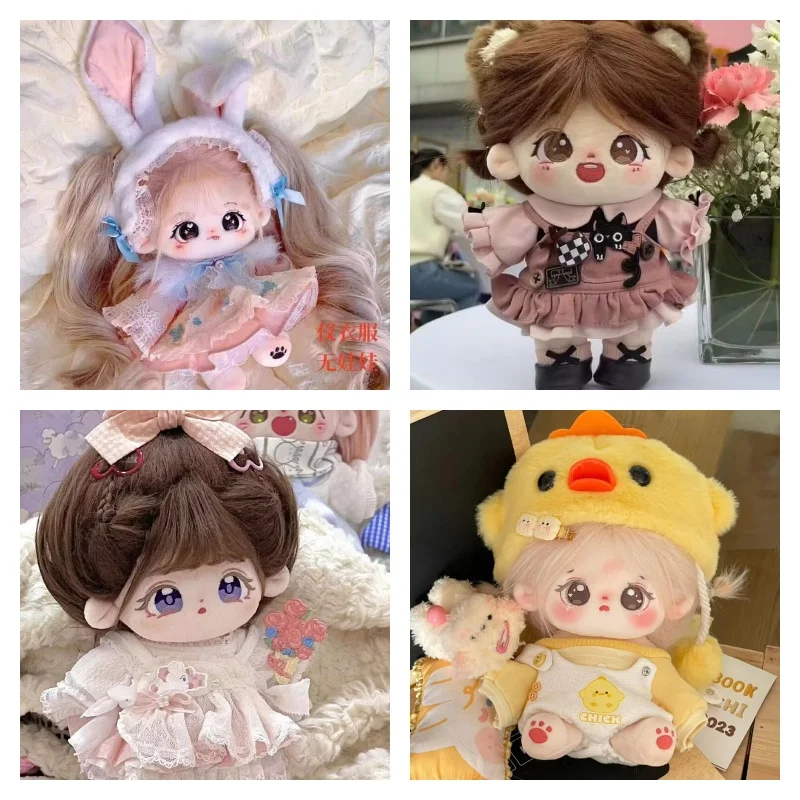 

Cotton Doll Clothes For Women 20cm Baby Clothes Hair Accessories Skirts Dolls Human-Shaped Figurines Mini Clothing Accessories