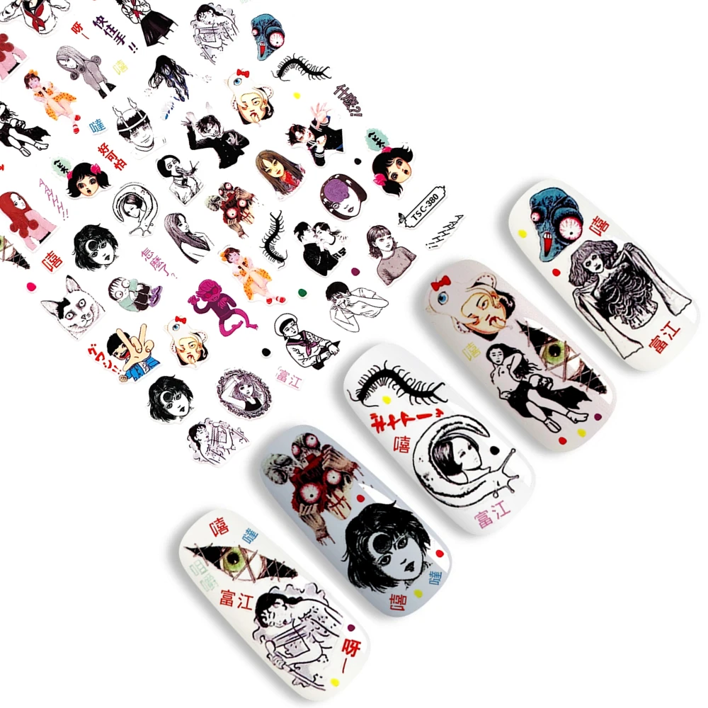 

TSC-380 The mysterious and beautiful girl who is full of terror 3D Back glue Nail sticker Nail decoration Nail art Nail ornament