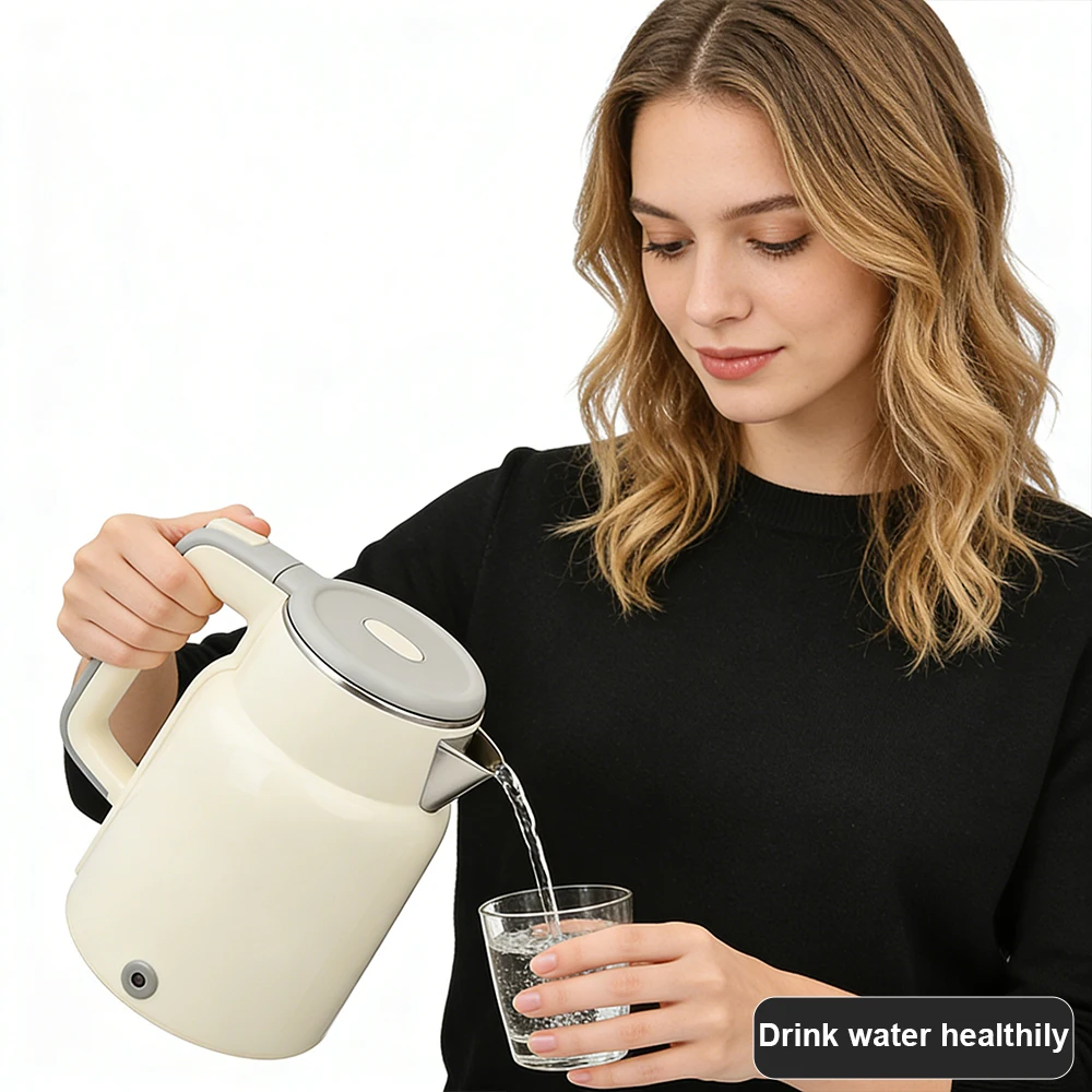 1.7L Stainless Steel Electric Kettle Auto-Shutoff Thermal Water Kettle  Pot  Portable Water Boiler Fast kettle for Coffee