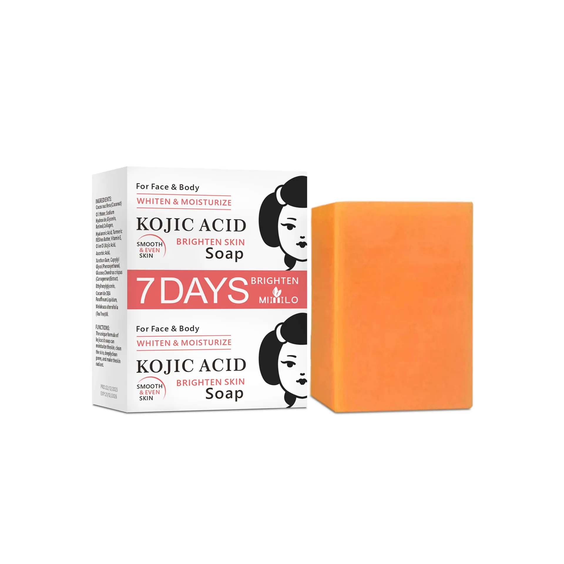 Kojic acid soap facial skin deep cleansing and moisturizing soap