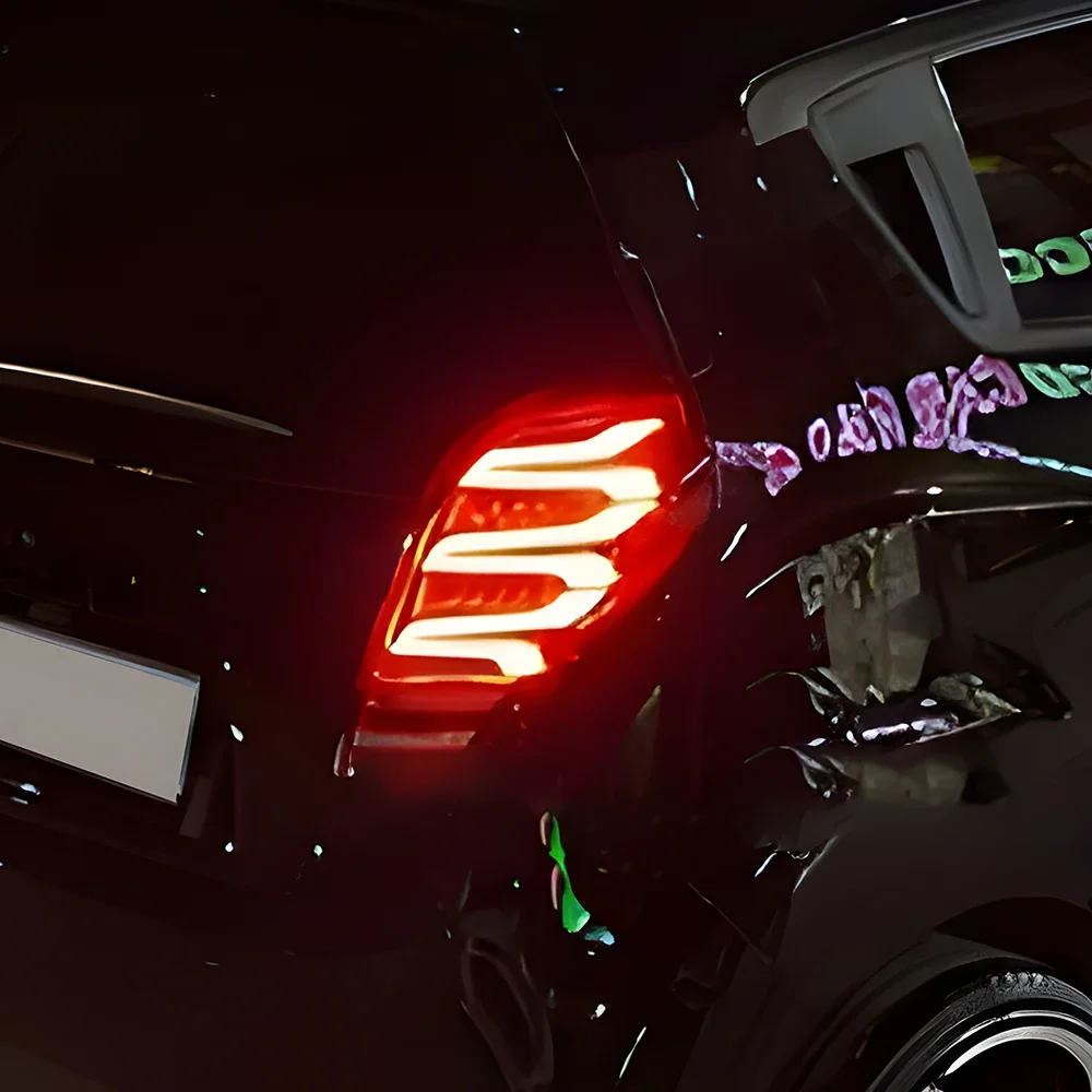 Car Taillights Assembly for Chevrolet Spark 2011-2014 Auto Back Lamps Upgrade Led Audi Style Tail Lamps Tool Accessories
