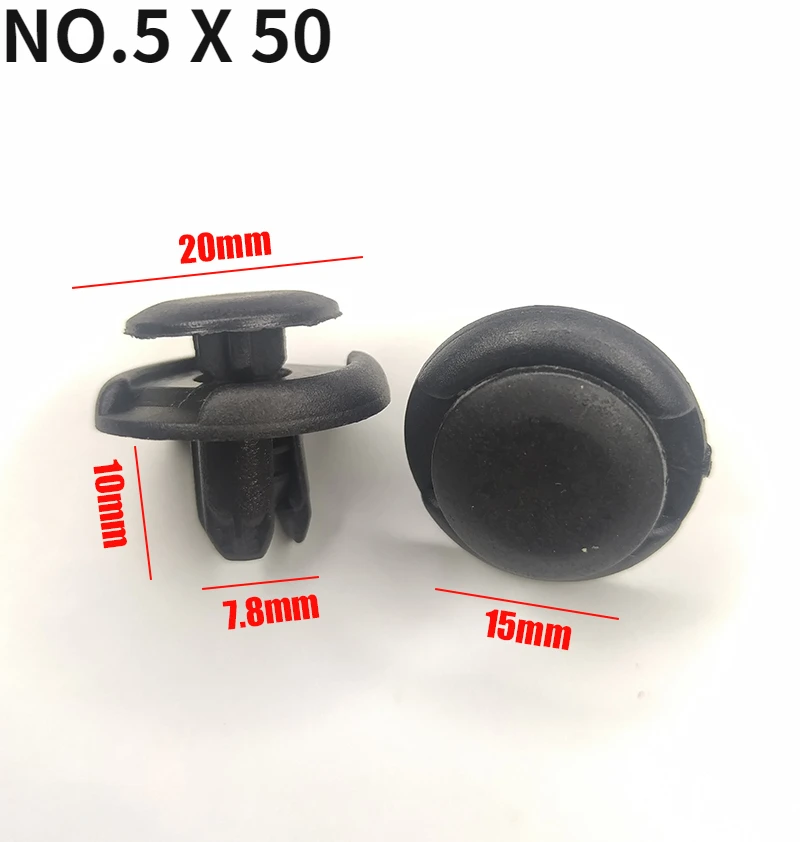 10/20/50Pcs Bumper Clips Rivets Fender Liner Fasteners Retainer For Mitsubishi Nissan Honda 8mm 9mm 10mm Hole
