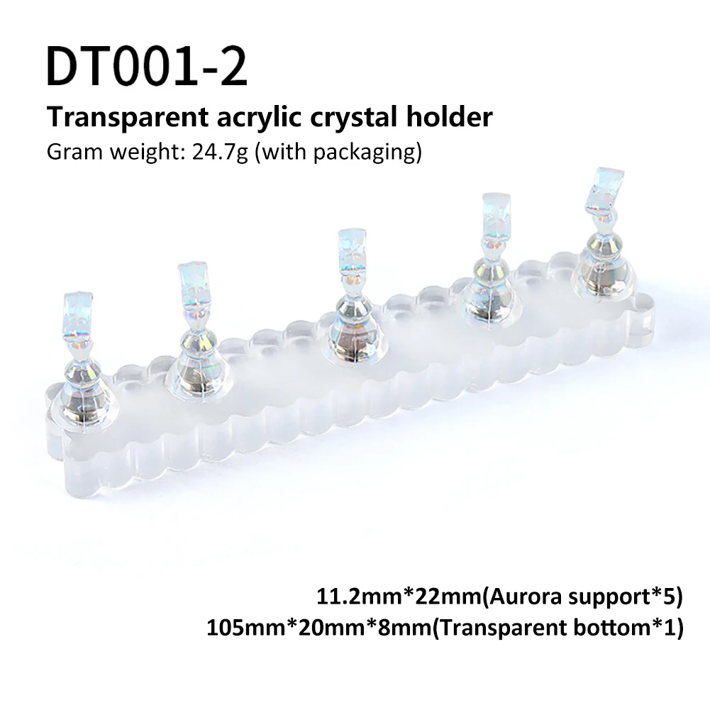 Aurora Magnetic Nail Holder Practice Display Stand Acrylic Crystal Showing Shelf Nail Art Tool Colorful Nail Polish Display Tool