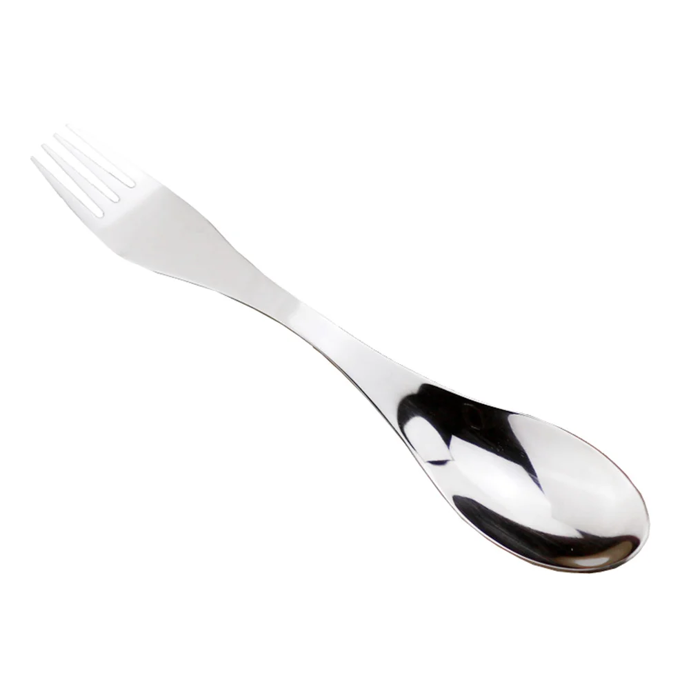 

2 Pcs Double-ended Spork Portable Silverware Flatware Tableware Travel Camping Spoon Fork