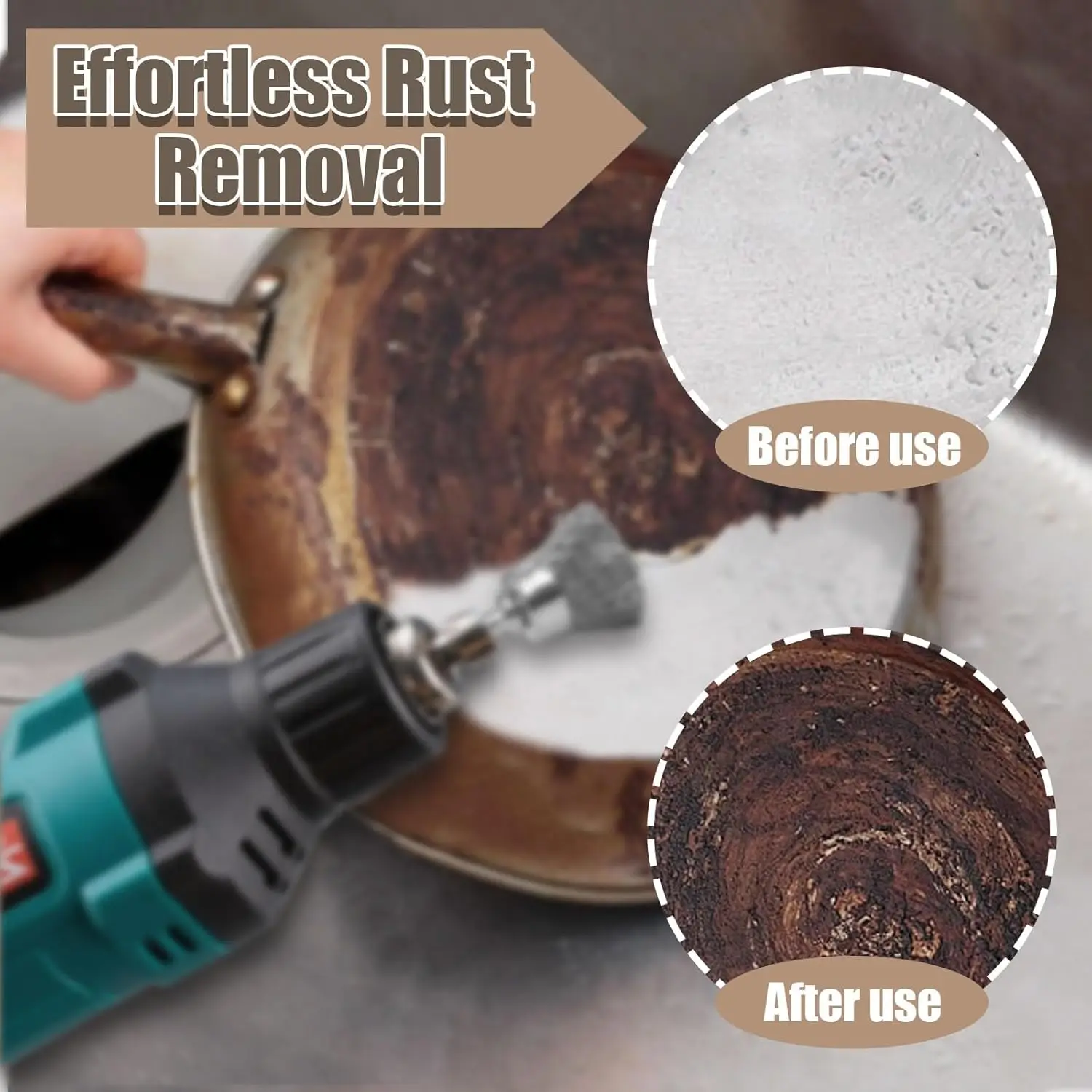 عجلة فرشاة تلميع معدنية للأدوات الدوارة، ساق 3 مم، فرش كأس سلك فولاذي لمطحنة القالب، مجموعة 25 مم، 10 قطع #3