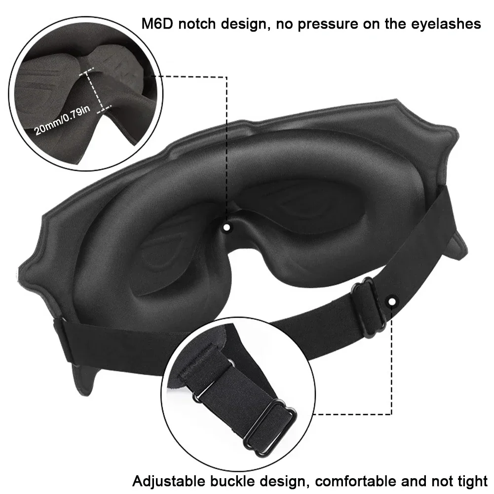 Maschera per dormire 3D Blocco maschera per dormire imbottita morbida e leggera per gli occhi Slaapmasker Ombretto Benda per dormire Maschera per il viso Benda sull'occhio