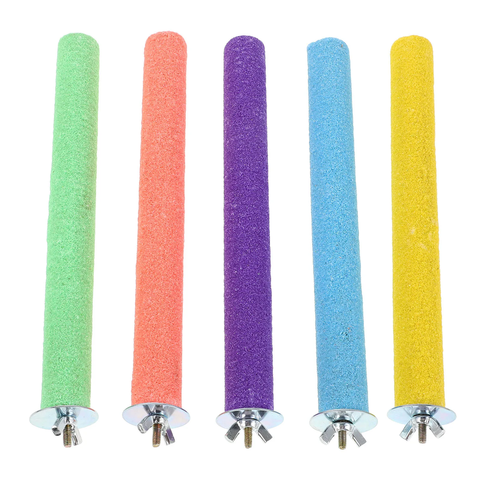 

10Pcs Bird Perch Sanded Stand Nail Grinder Parrot Perch Stick Cage Perches for Birds Accessories for Cockatiels Parakeets