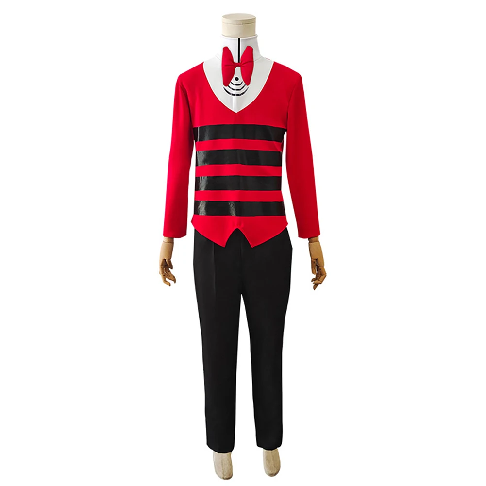 Vox Cosplay męski kapelusz Fantasy dla chłopców kostium męski dla dorosłych Hotel Cartoon roplay muszka zestaw strojów przebranie impreza z okazji Halloween garnitur