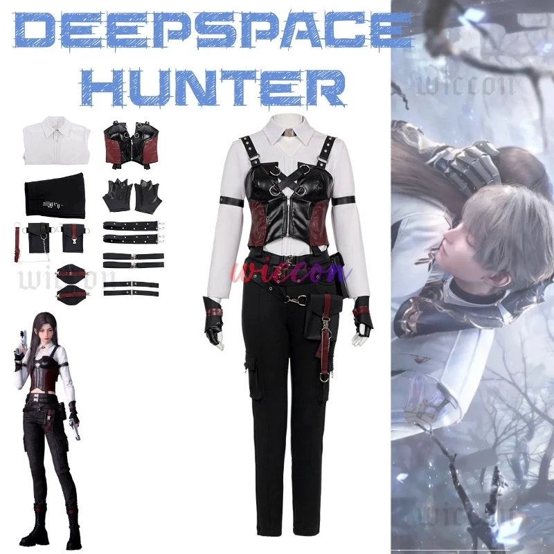 

Love and Deepspace Game A Player Deepspace Hunter Luminous Sojourn Lightbath Dirge Miss Hunter Cosplay Costume Game Full Of Suit