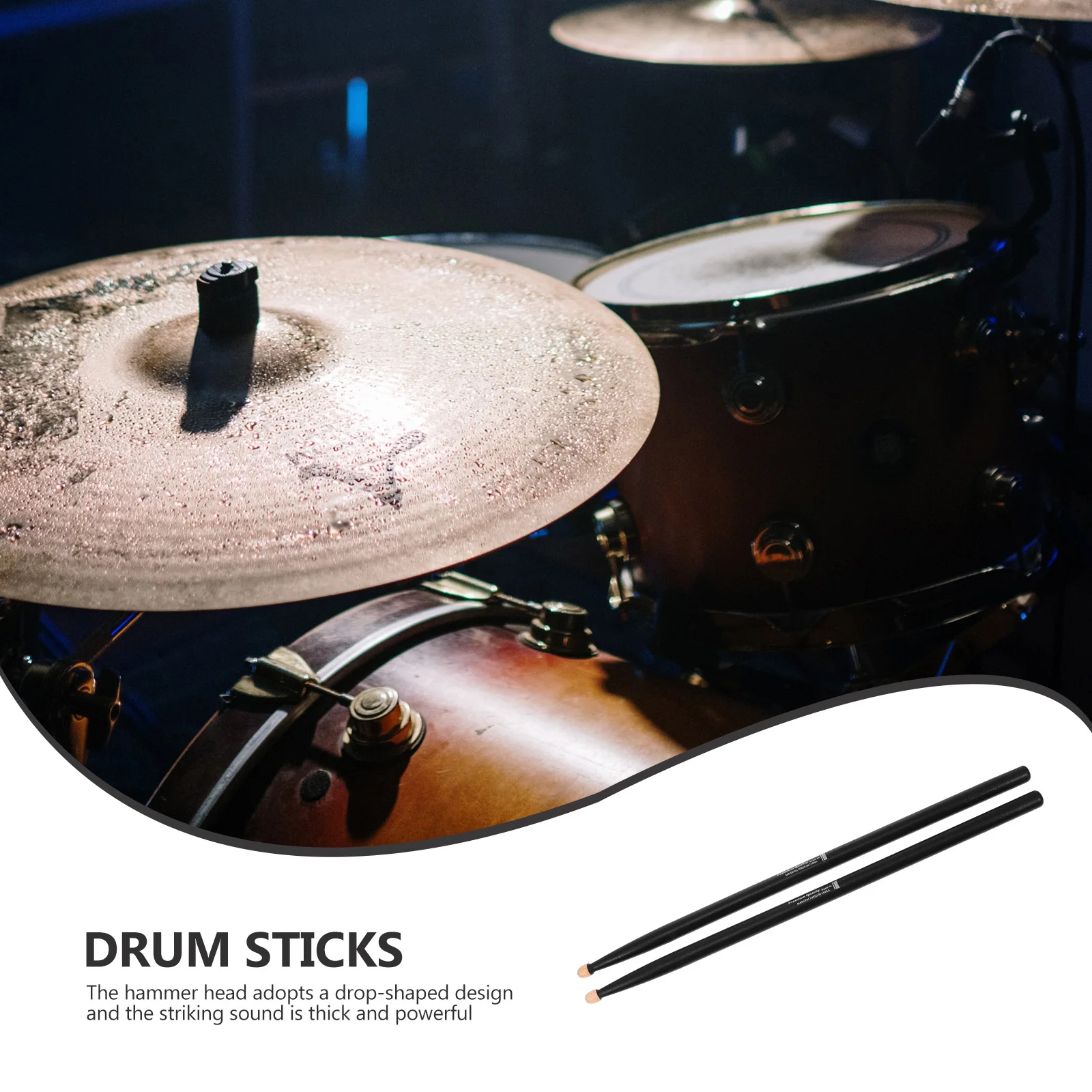 

2 Pairs Round Drum Stick Child Jazz Sticks Maple Purple Drumsticks Percussion Instruments