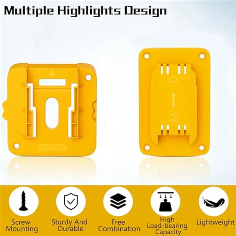 ABJY-حامل البطارية أداة حامل، 5 قطعة حامل البطارية جدار جبل للبطارية، 5 قطعة حامل الأدوات جدار جبل لأداة Du