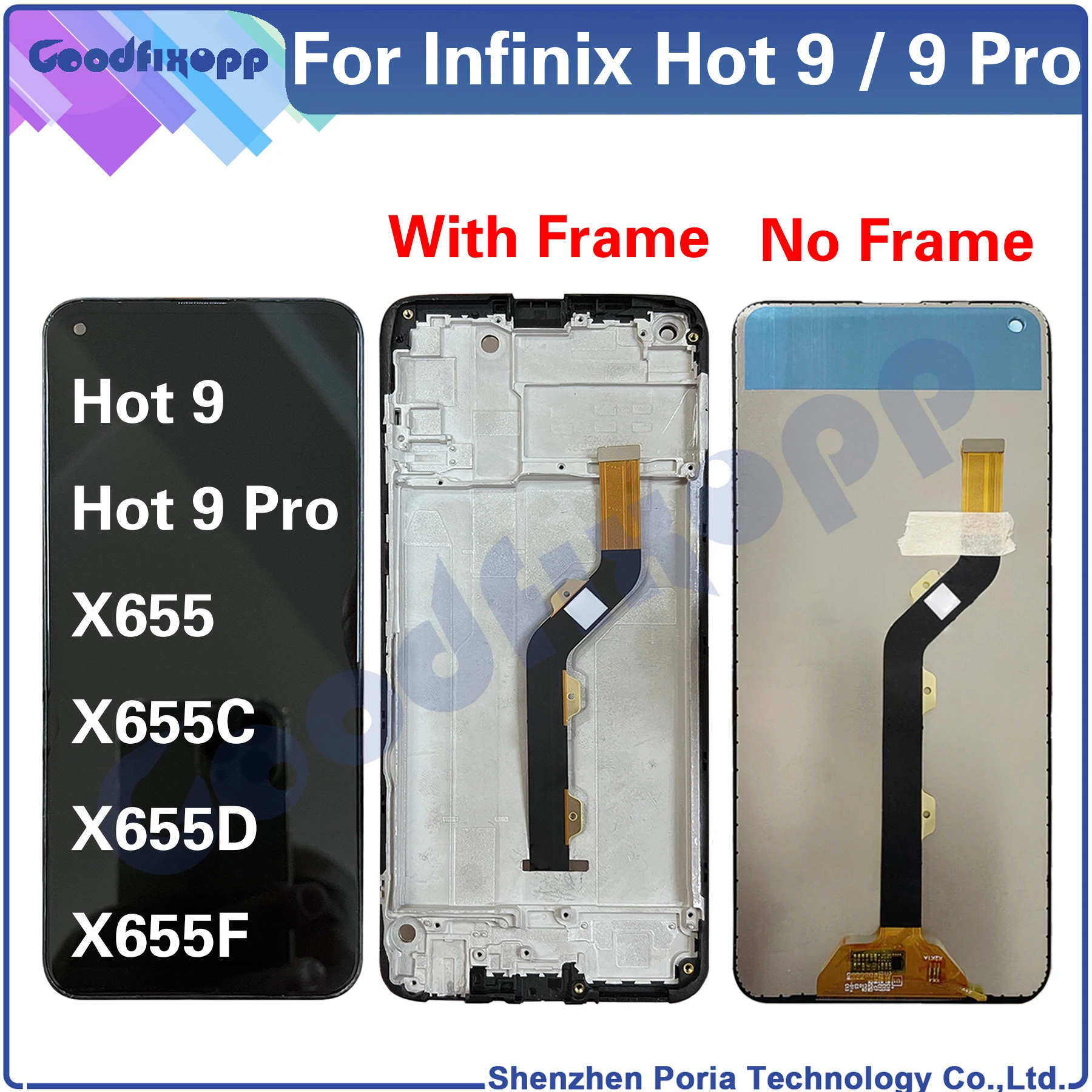 For Infinix Hot 9 Pro X655 X655C X655D X655F Hot9 Hot9Pro LCD Display Touch Screen Digitizer Assembly Repair Parts Replacement