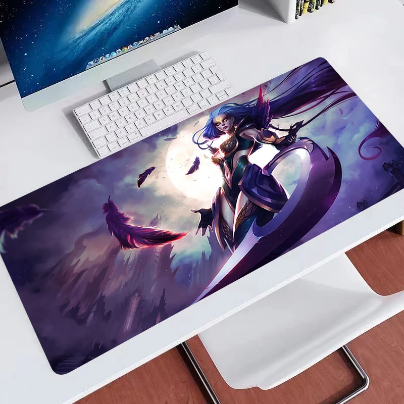 Large Mouse Pad L-league Of Legends Diana Gaming Mouse Pad Deskpad With Stitched Edges And NonSlip Rubber Base 900x400 Mouse Pad