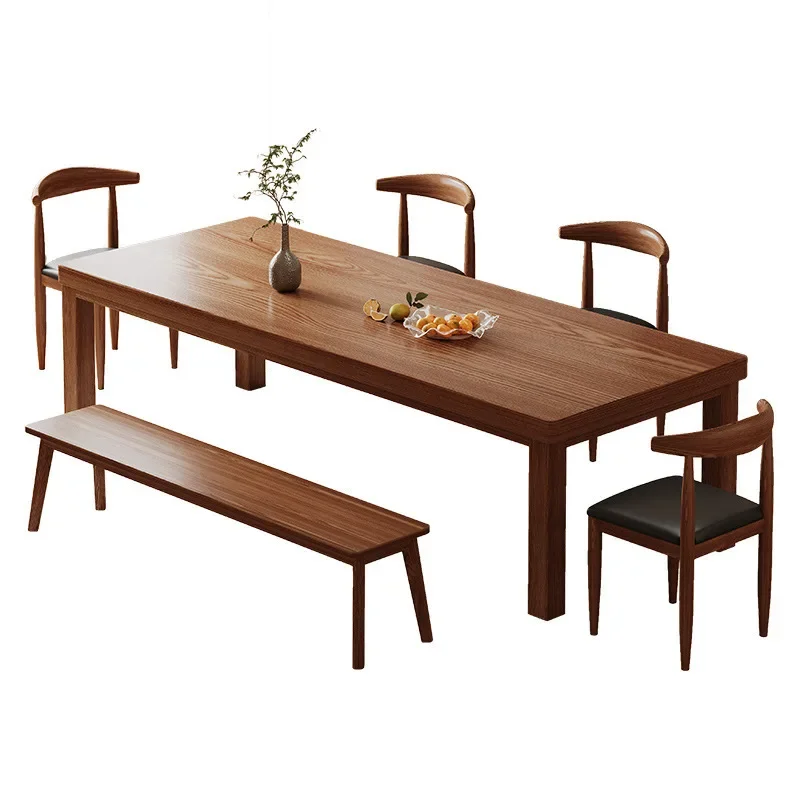 

Solid wood legs, table, rectangle, workbench, computer, home, living room