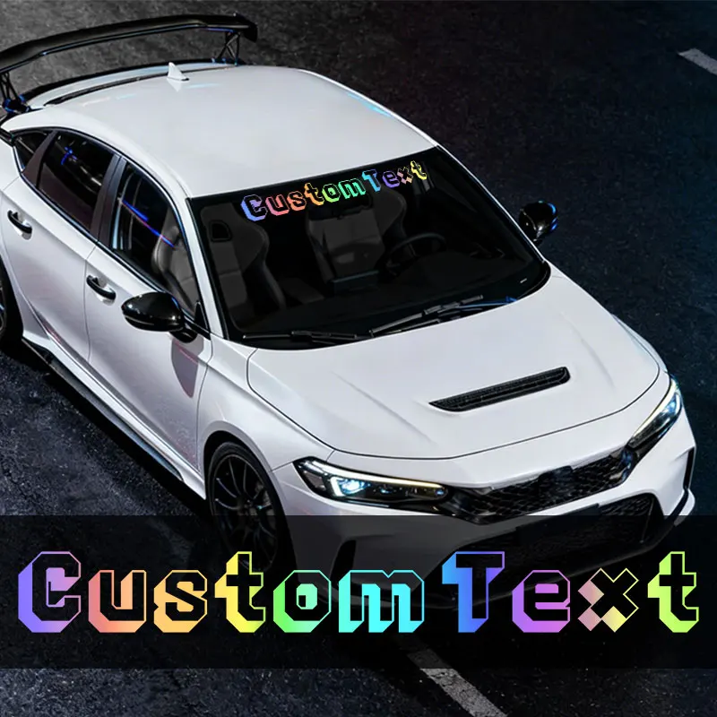 1PC Hollow Font Personalized Car Stickers Custom Waterproof DIY Vehicle SUV Windshield Body Door Sunscreen Tuning Vinyl Decals