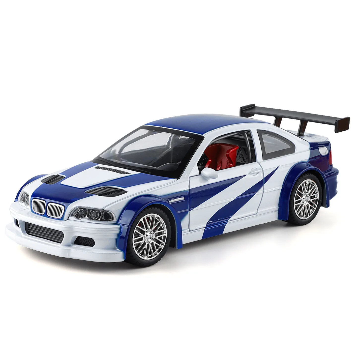 1:24 M3 GTR E46 Performance Racing Legierung Metall Druckguss Modellauto Trendiges Heim-Dekor Simulations-Sammlerstück Hobby-Spielzeug