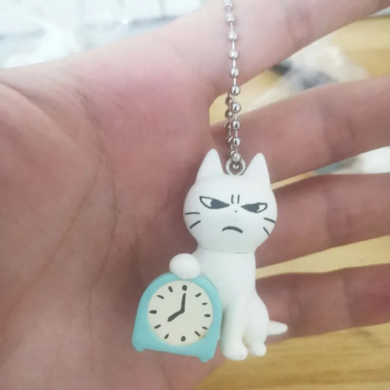 Kawaii QUALIA Angry Toro Inoue The Cat Charm Keychain Gashapon Figurine Anime Cute Capsule Toys Gachapon Figure Gift