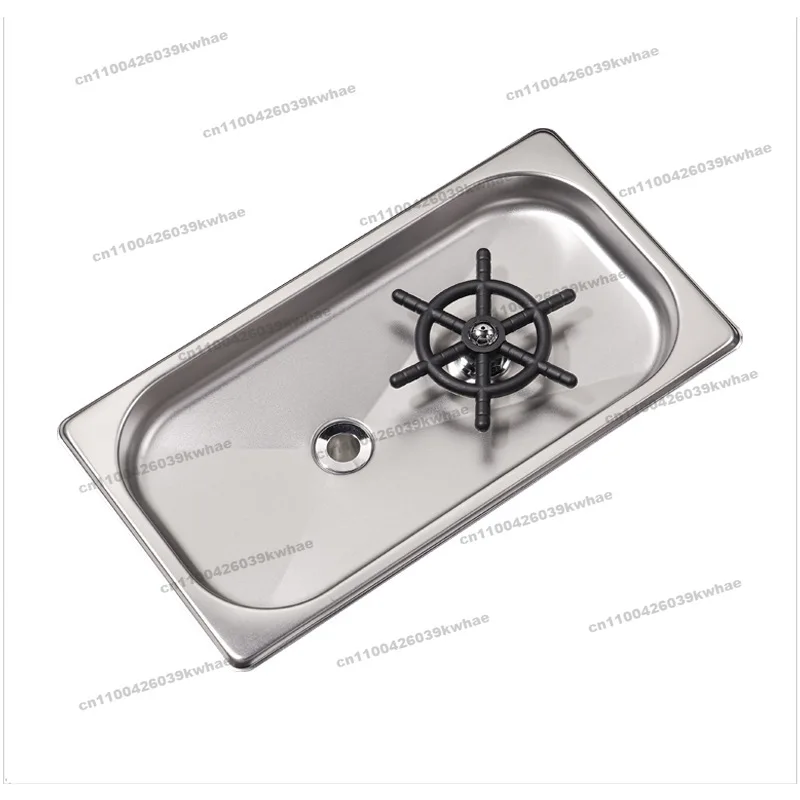 Stainless Steel Automatic Cup Washer, No-clean Bar Cafe Cup Washer, with 2 Hoses