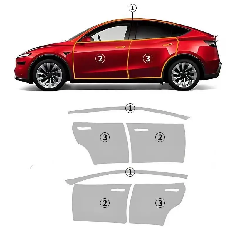 

8.5Mil Pre-cut PPF For Tesla Model Y L 2025 2026 TPU Bumper Clear Paint Protection Film Scratch-Resistant Exterior Accessories