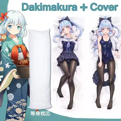 Genshin Impact Kamisato Ayaka Anime Dakimakura 2-Side Body Pillow Hug Bed Pillow Sleeping Long Pillow Cushion Support Custom