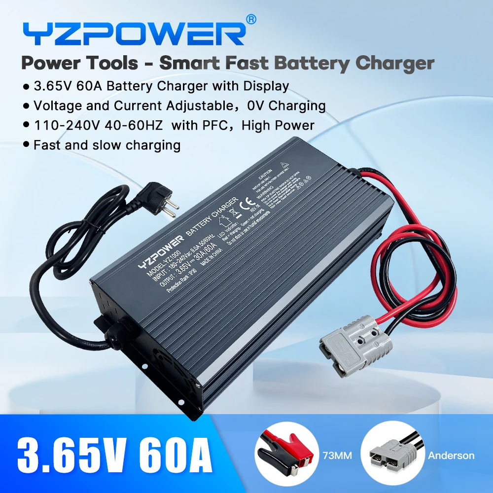 

YZPOWER 3.65V 60A Lifepo4 Lithium battery Efficient and safe charging Large capacity battery pack Special with cooling fan