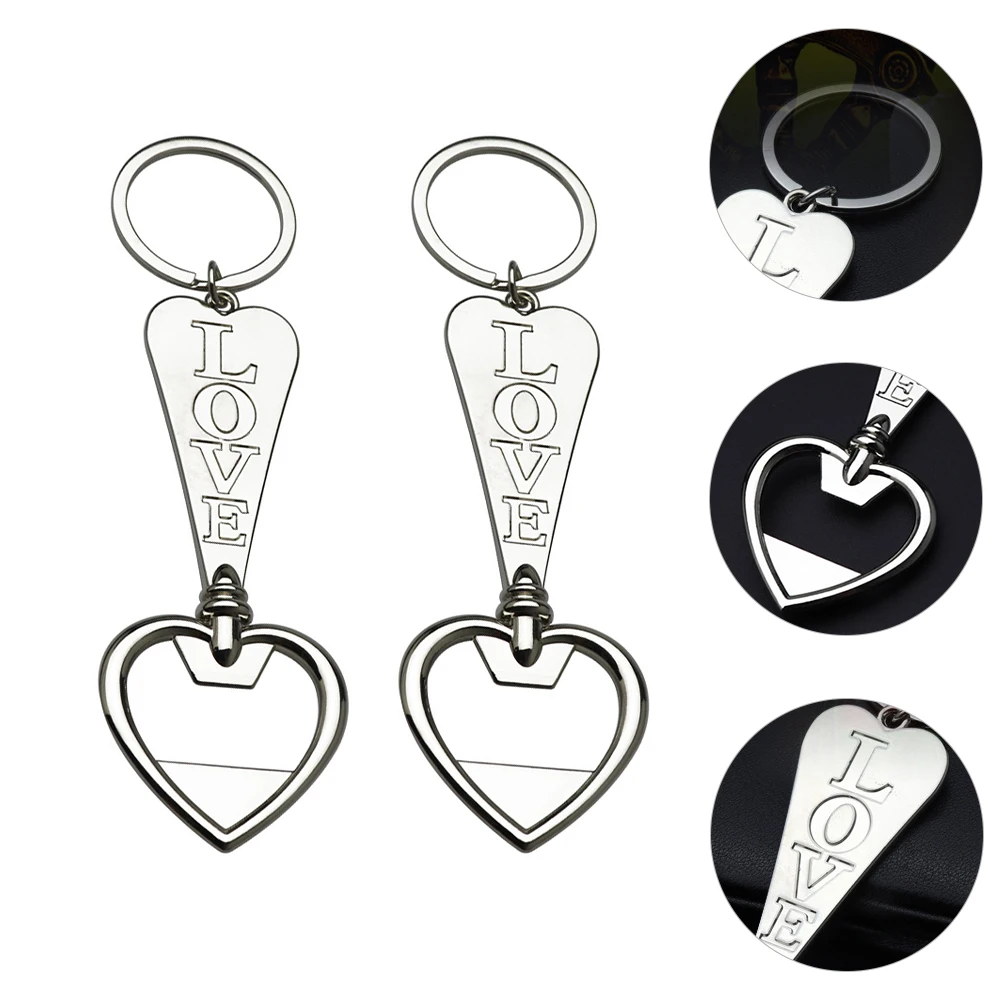 

2Pcs Love Arrow Bottle Opener Unique Metal Opener with Keychain Home Kitchen Travel Bar Tool for Friends Gifts
