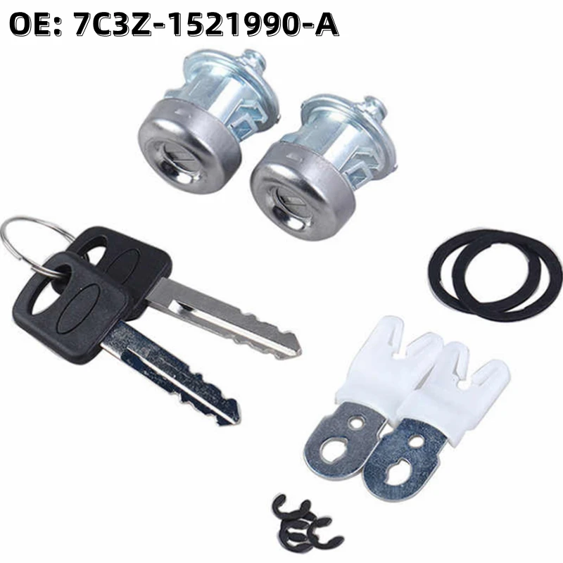 

XIEAILI OE: 7C3Z-1521990-A 7C3Z1521990A Auto Door Lock Cylinder Barrel For Ford F350 F150 F250 With 2Pcs Key