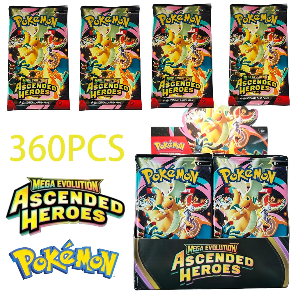 360 Stück/Set Pokemon-Karten MEGA EVOLUTION Phantasmal Scarlet Violet 151 Black Bolt Englische Booster-Kampfkarten Spielzeug