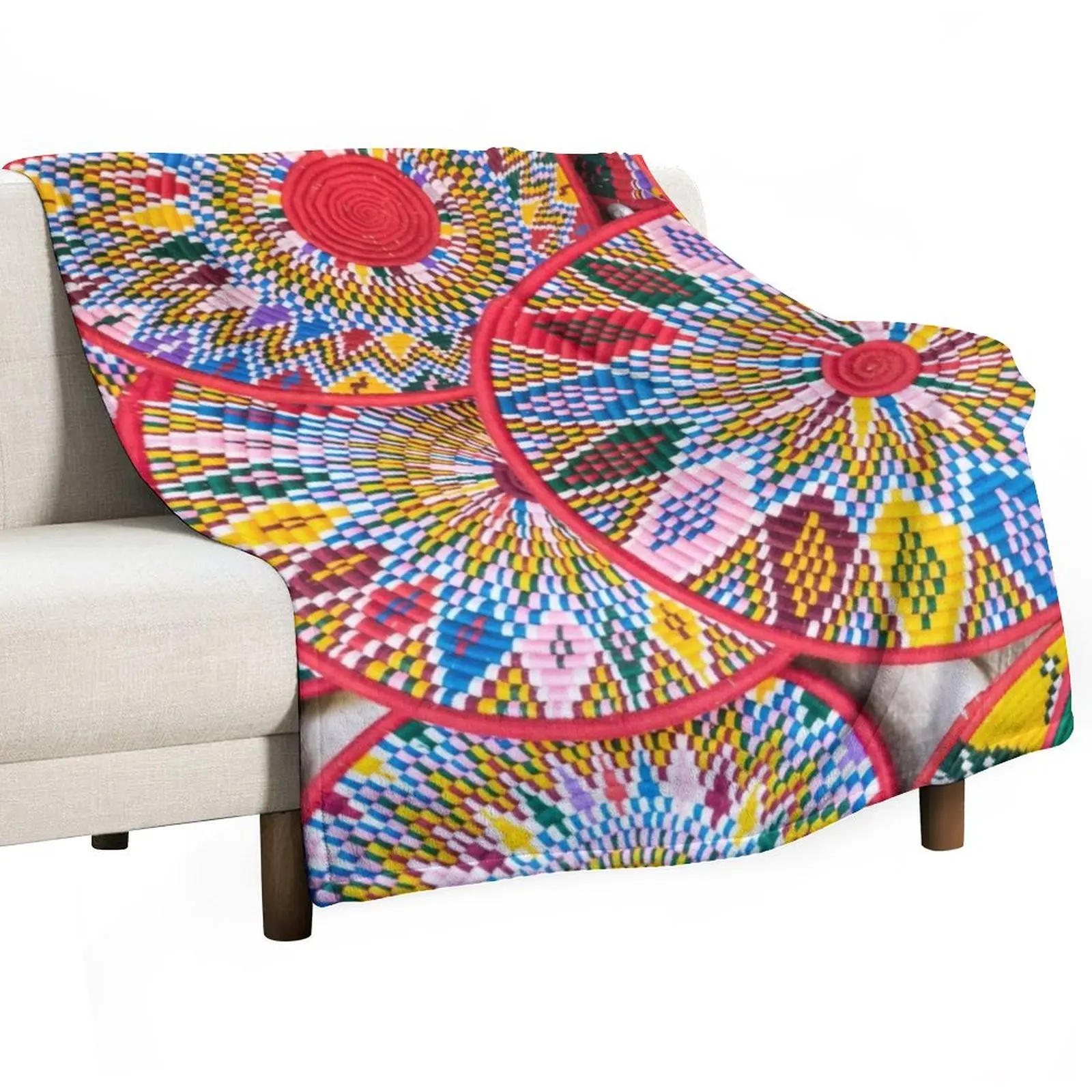 

Ethiopian Plates (Sefed) II Throw Blanket Soft Plush Plaid Multi-Purpose Quilt Luxury Thicken Blankets