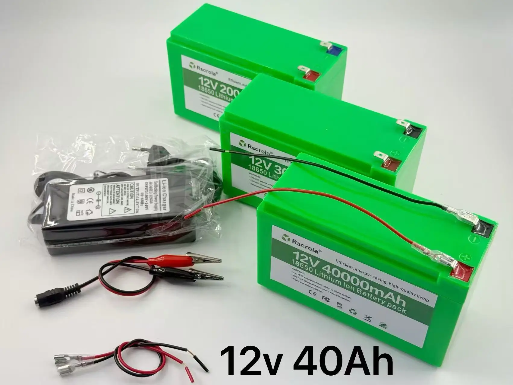 

Li-ion 12V 40Ah 30Ah 20Ah 18650 Lithium Rechargeable Battery Pack for Sprayer Kids Electric Toy Car Scale Access Control+Charger